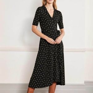 Boden Lavinia Jersey Wrap Midi Dress in BLUE 12